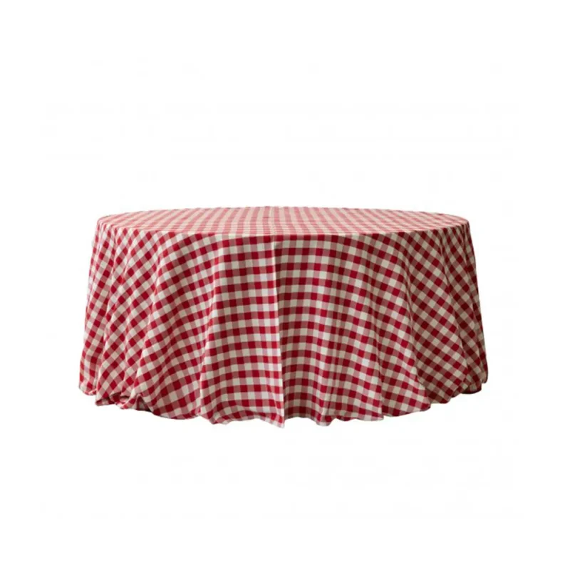 Tovaglia panama picnic a quadri rosso/bianco