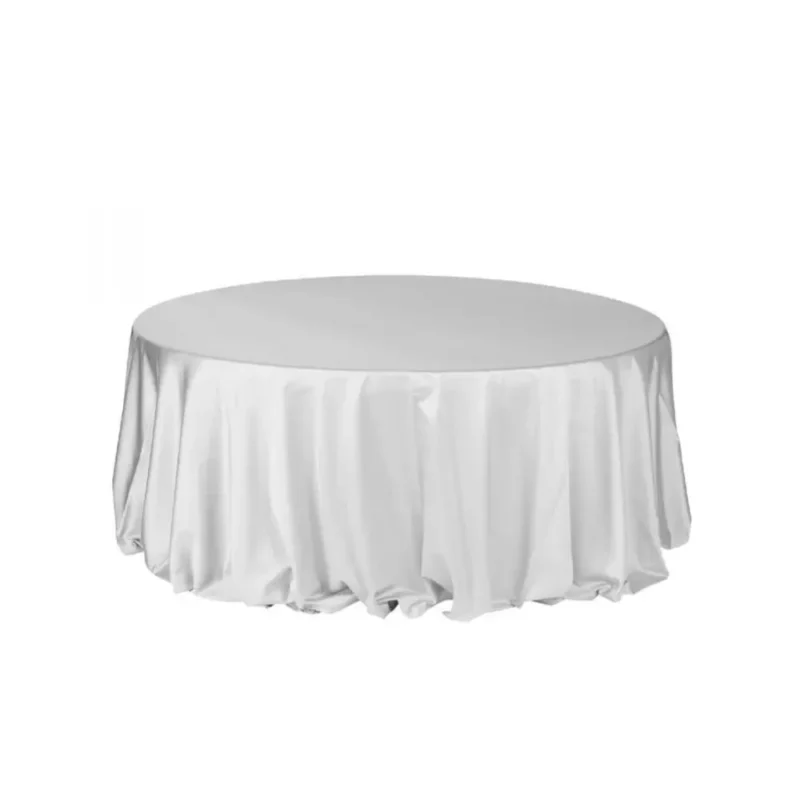 Tovaglia raso grigio silver quadrato 330 x 330 cm