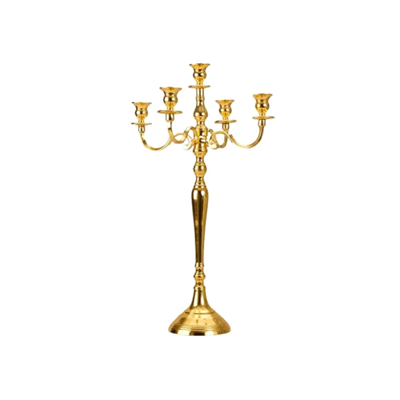 Candelabro tavola 5 braccia oro (h) cm 62
