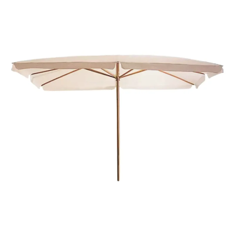 Ombrellone con tela beige e palo centrale cm 300 x 400