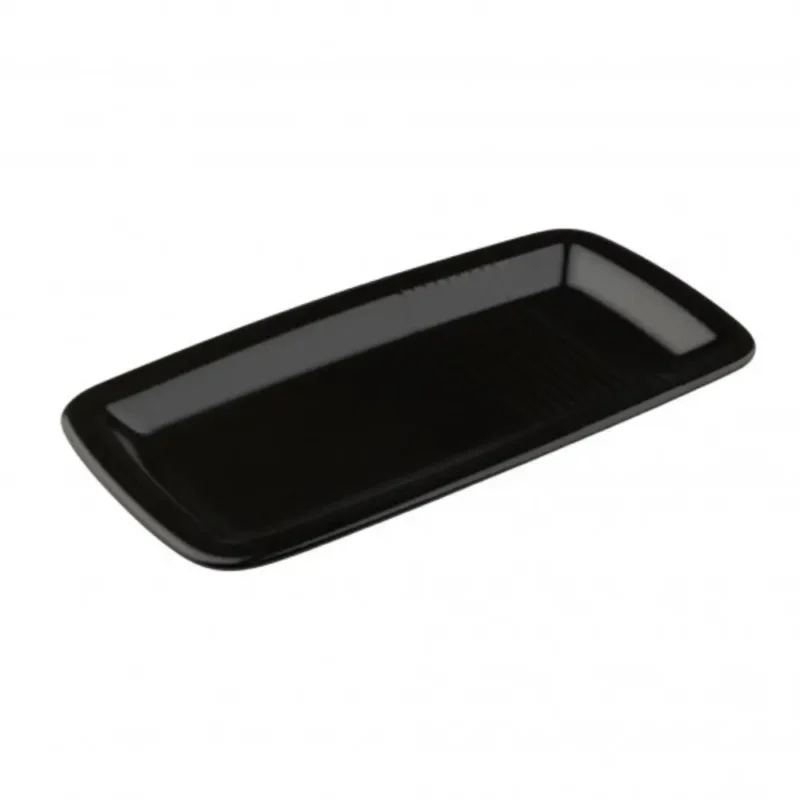 Piattino rettangolare nero cm 21x 11