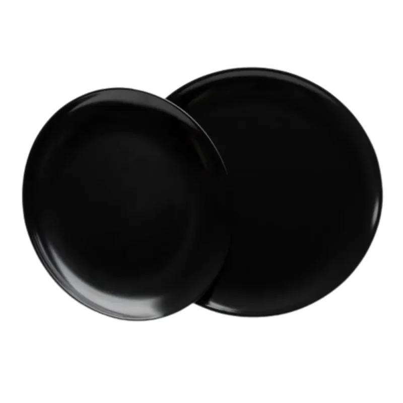 Piatto buffet rotondo melamina nero cm (d) 50