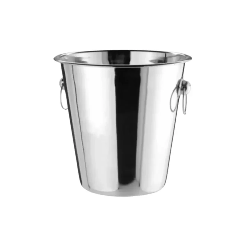 Secchiello inox portaghiaccio con maniglie cm (d) 21,5/16 (h) 21 (lt) 4