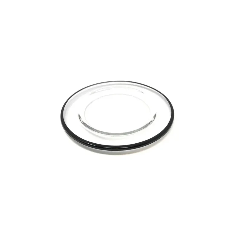 Piatto pane vetro Filo nero (d) cm 17