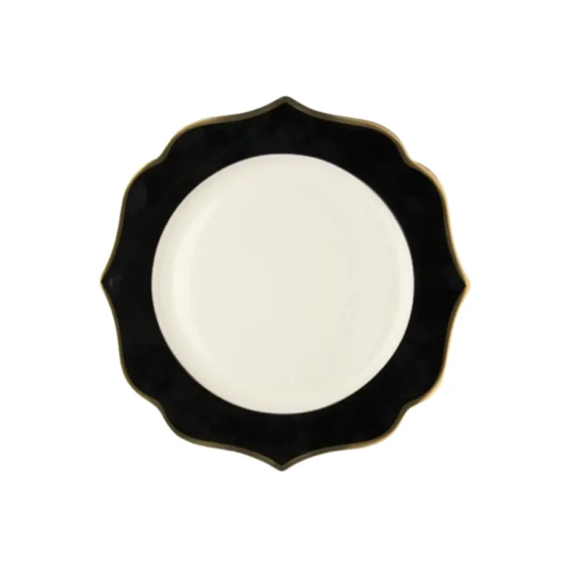 Sottopiatto Ionica nero filo oro (d) cm 30,5
