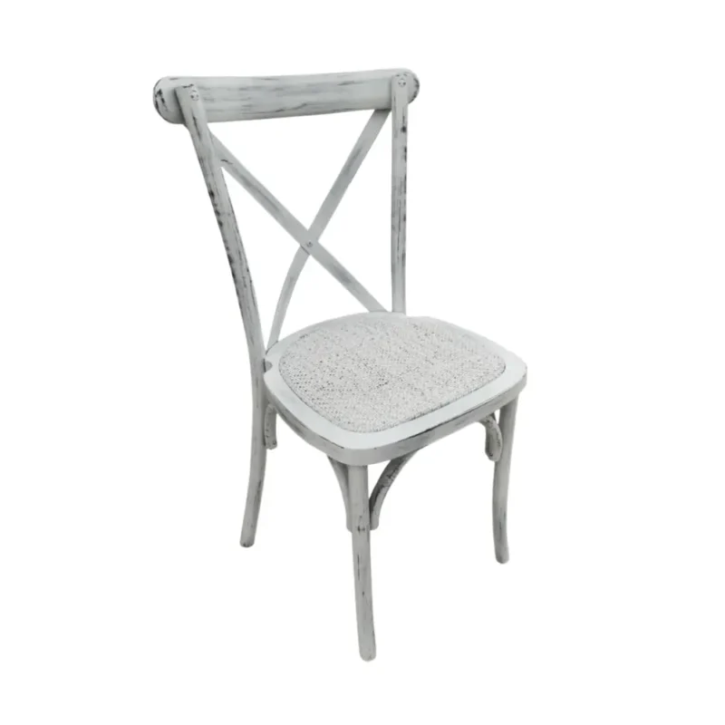 Sedia Cross decapata bianca